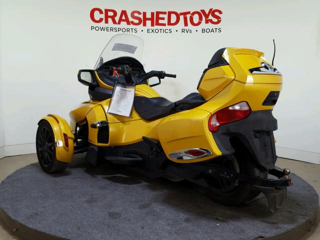 2BXNBBC11DV000169 - 2013 CAN-AM SPYDER ROA YELLOW photo 6