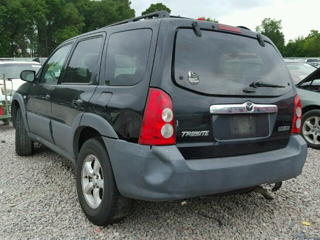 4F2YZ02Z06KM11139 - 2006 MAZDA TRIBUTE I BLACK photo 3