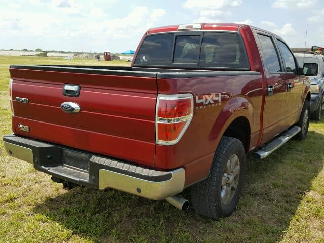 1FTFW1ET7EKF35128 - 2014 FORD F150 SUPER RED photo 4