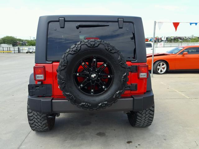 1C4AJWAG2FL746263 - 2015 JEEP WRANGLER S RED photo 10