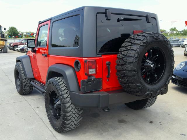 1C4AJWAG2FL746263 - 2015 JEEP WRANGLER S RED photo 3