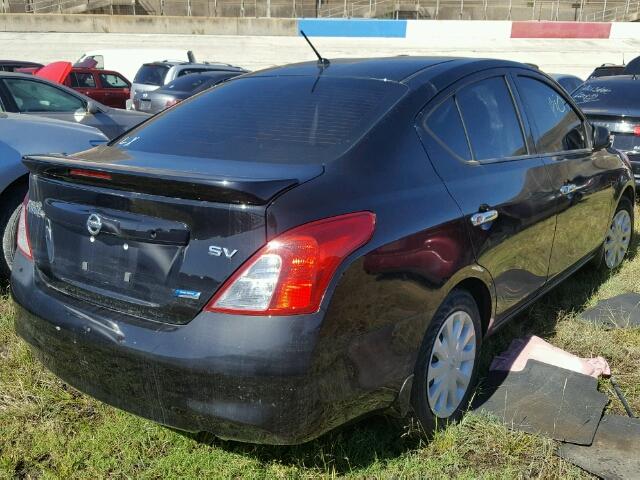 3N1CN7AP9EL836034 - 2014 NISSAN VERSA BLACK photo 4