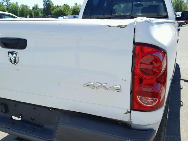3D7KS28A07G813314 - 2007 DODGE RAM 2500 S WHITE photo 9