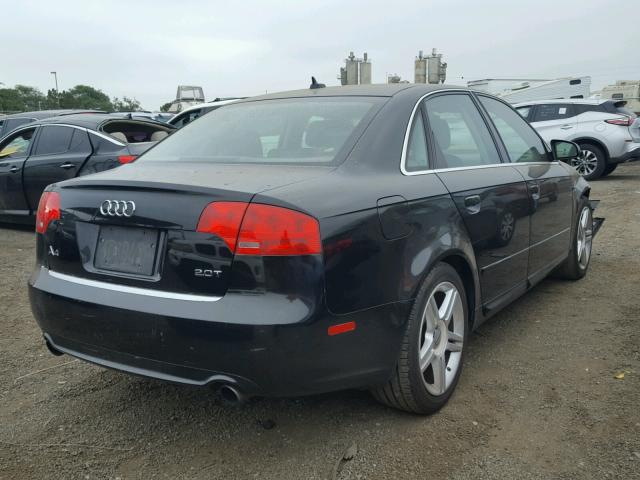 WAUAF78E88A068450 - 2008 AUDI A4 2.0T BLACK photo 4