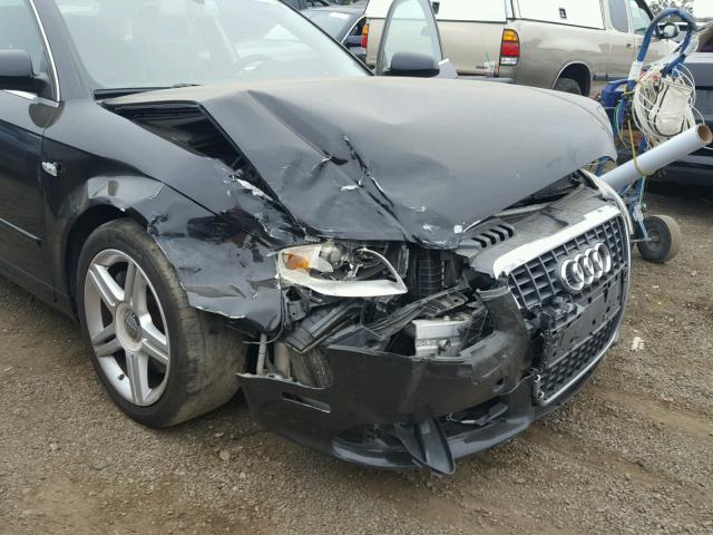 WAUAF78E88A068450 - 2008 AUDI A4 2.0T BLACK photo 9