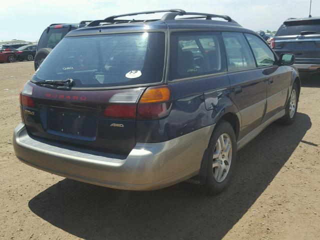 4S3BH675536652233 - 2003 SUBARU LEGACY OUT BLUE photo 4