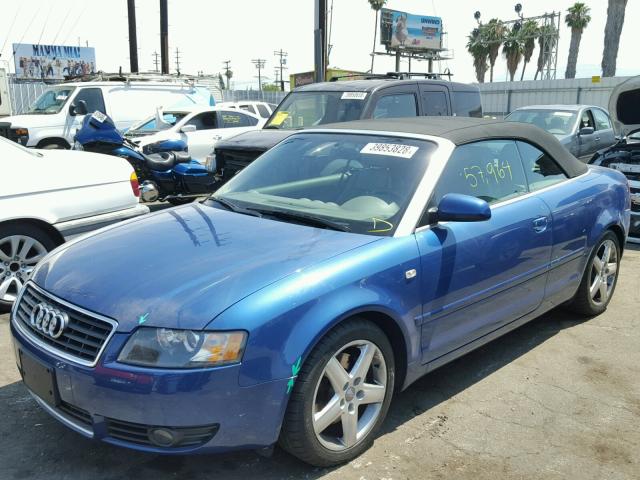 WAUAT48H03K013415 - 2003 AUDI A4 3.0 CAB BLUE photo 2