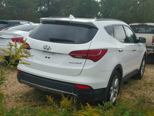 5XYZW3LA0EG197037 - 2014 HYUNDAI SANTA FE S WHITE photo 4