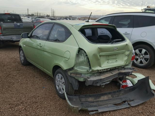 KMHCM3AC9AU160346 - 2010 HYUNDAI ACCENT BLU GREEN photo 3