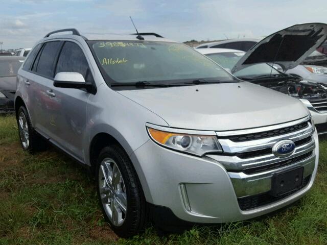 2FMDK3JC9EBB46338 - 2014 FORD EDGE SEL SILVER photo 1