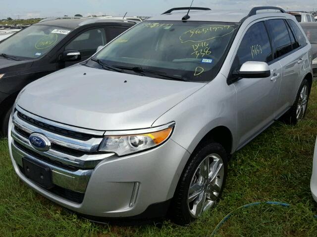 2FMDK3JC9EBB46338 - 2014 FORD EDGE SEL SILVER photo 2