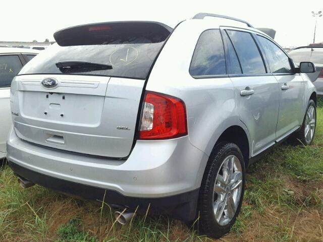 2FMDK3JC9EBB46338 - 2014 FORD EDGE SEL SILVER photo 4