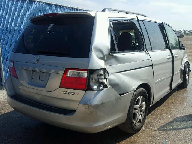 5FNRL38765B091589 - 2005 HONDA ODYSSEY SILVER photo 4