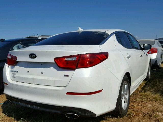 KNAGM4A75F5655558 - 2015 KIA OPTIMA WHITE photo 4