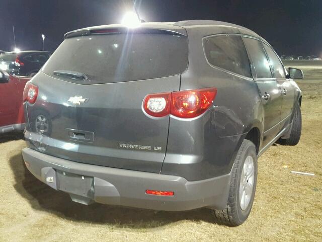 1GNKRFED0BJ350827 - 2011 CHEVROLET TRAVERSE L GRAY photo 4