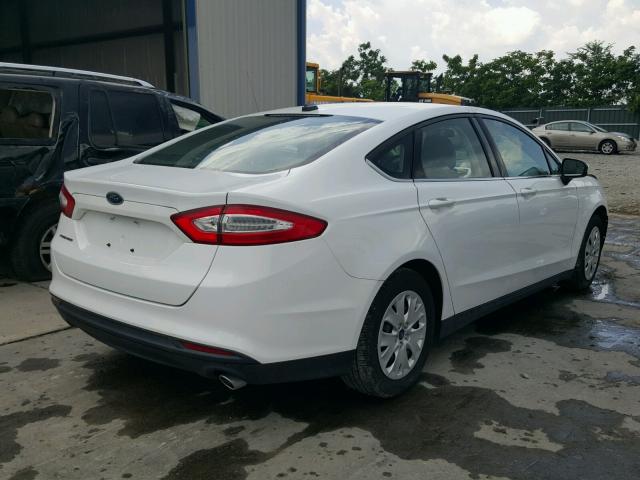 3FA6P0G73DR328162 - 2013 FORD FUSION S WHITE photo 4