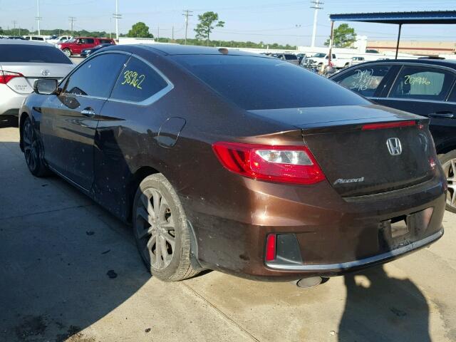 1HGCT2B87EA000633 - 2014 HONDA ACCORD EXL BROWN photo 3