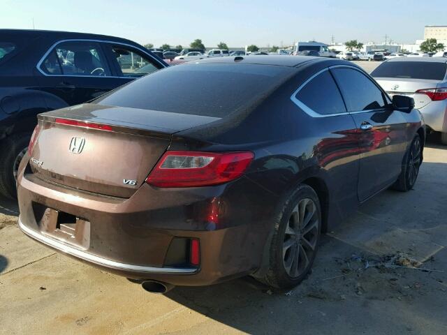 1HGCT2B87EA000633 - 2014 HONDA ACCORD EXL BROWN photo 4