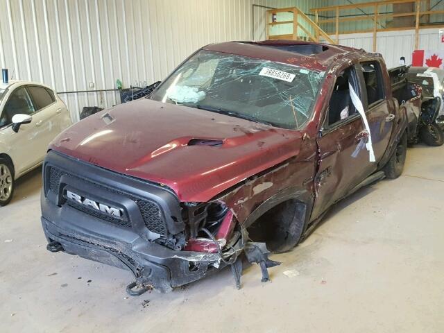 1C6RR7YT7HS788741 - 2017 RAM 1500 REBEL წითელი ფოტო 2