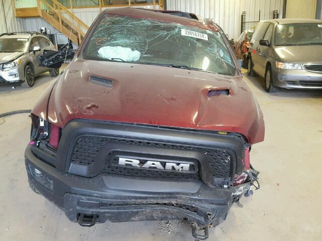 1C6RR7YT7HS788741 - 2017 RAM 1500 REBEL წითელი ფოტო 9