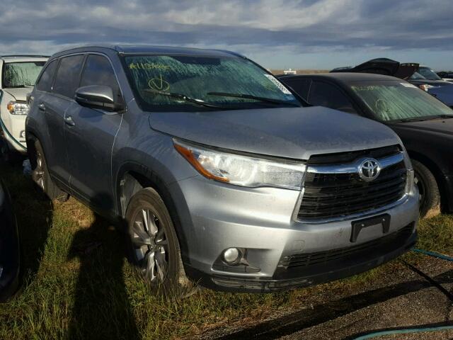 5TDKKRFH2FS041319 - 2015 TOYOTA HIGHLANDER GRAY photo 1