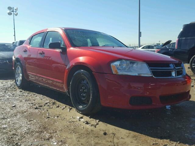 1C3CDZAG0CN309576 - 2012 DODGE AVENGER RED photo 1