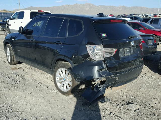 5UXWX9C53D0A14807 - 2013 BMW X3 XDRIVE2 BLACK photo 3