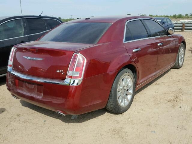 2C3CCAET6EH109101 - 2014 CHRYSLER 300C RED photo 4