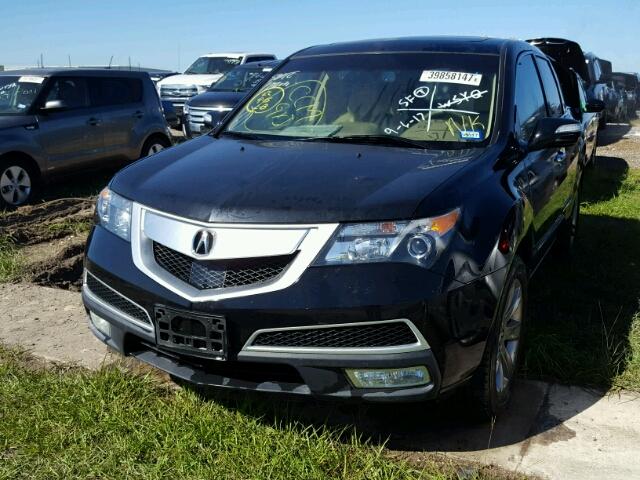 2HNYD2H80CH537359 - 2012 ACURA MDX ADVANC BLACK photo 2