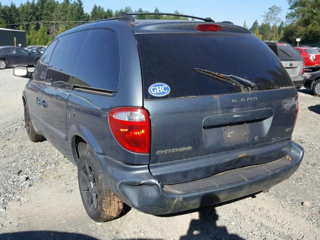 1D4GP45R46B529721 - 2006 DODGE CARAVAN SX BLUE photo 3