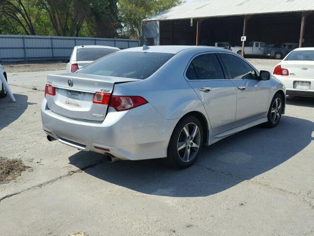 JH4CU2F84DC000497 - 2013 ACURA TSX SE SILVER photo 4