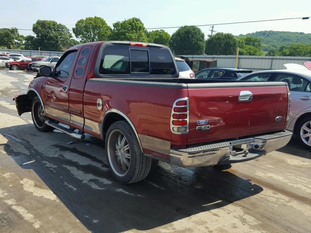 2FTRX17244CA54576 - 2004 FORD F-150 HERI MAROON photo 3