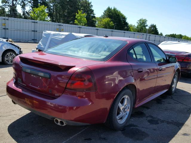 2G2WS542541186209 - 2004 PONTIAC GRAND PRIX MAROON photo 4