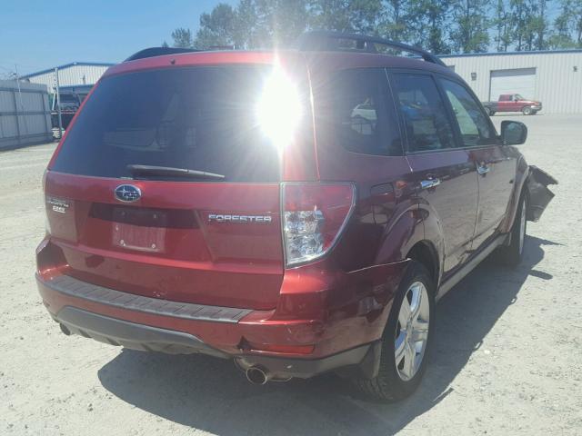 JF2SH64619H774163 - 2009 SUBARU FORESTER 2 RED photo 4
