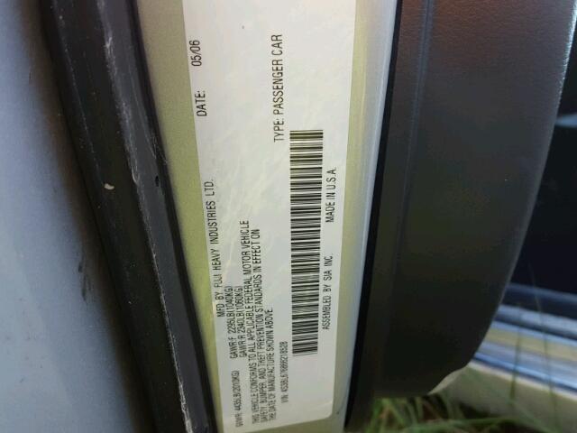 4S3BL676866218528 - 2006 SUBARU LEGACY SILVER photo 10