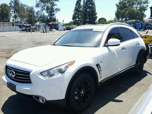 JN8CS1MW9EM410747 - 2014 INFINITI QX70 WHITE photo 2