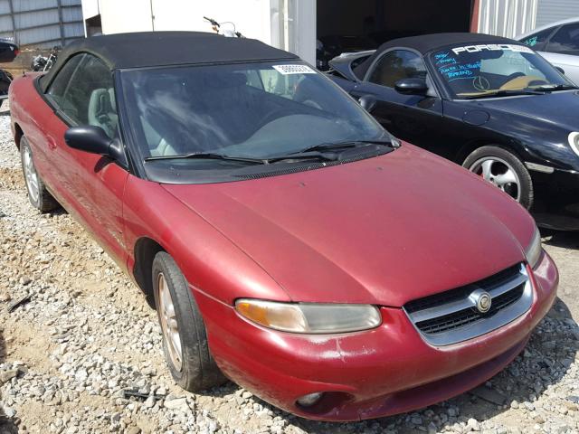 3C3EL55H9VT625049 - 1997 CHRYSLER SEBRING JX BURGUNDY photo 1