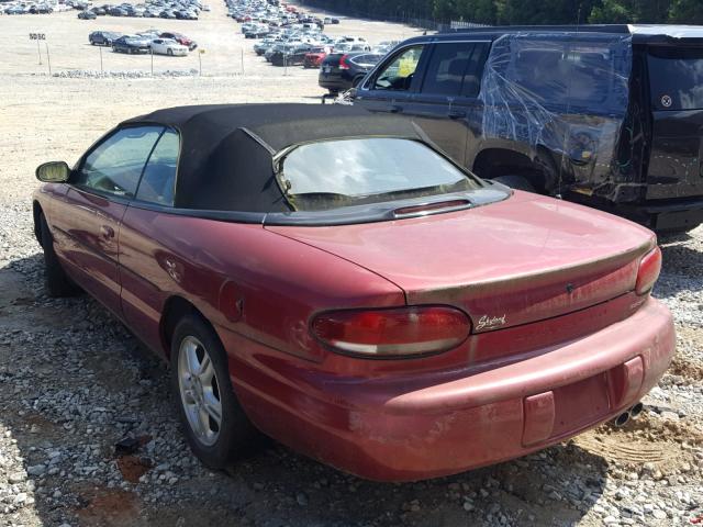 3C3EL55H9VT625049 - 1997 CHRYSLER SEBRING JX BURGUNDY photo 3