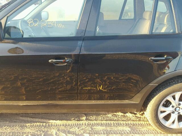 WBXPC9C40AWJ34811 - 2010 BMW X3 BLACK photo 9