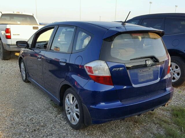 JHMGE8H58BC020706 - 2011 HONDA FIT BLUE photo 3