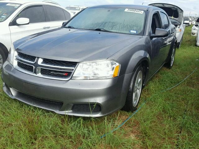 1C3CDZAGXDN757017 - 2013 DODGE AVENGER SE CHARCOAL photo 2