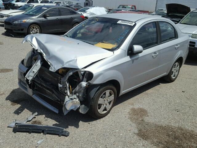 KL1TD5DE0AB126733 - 2010 CHEVROLET AVEO LS SILVER photo 2