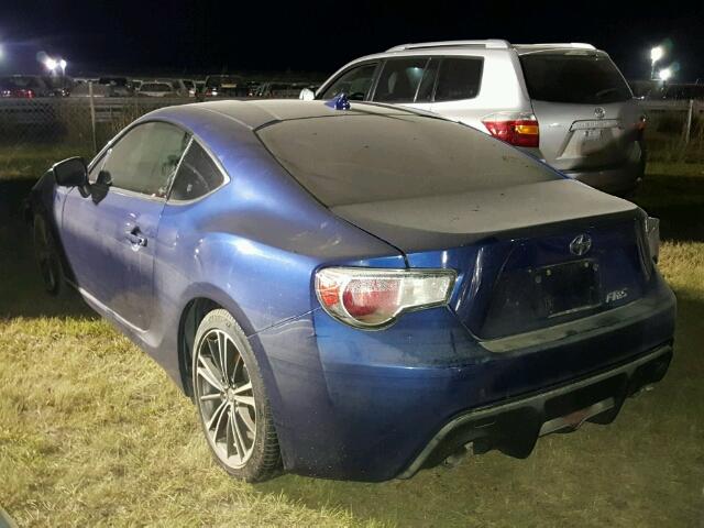 JF1ZNAA10D2724549 - 2013 TOYOTA SCION FR-S ლურჯი ფოტო 3