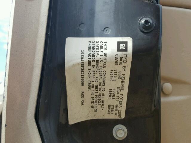 1G8AJ55F36Z120000 - 2006 SATURN ION LEVEL GOLD photo 10