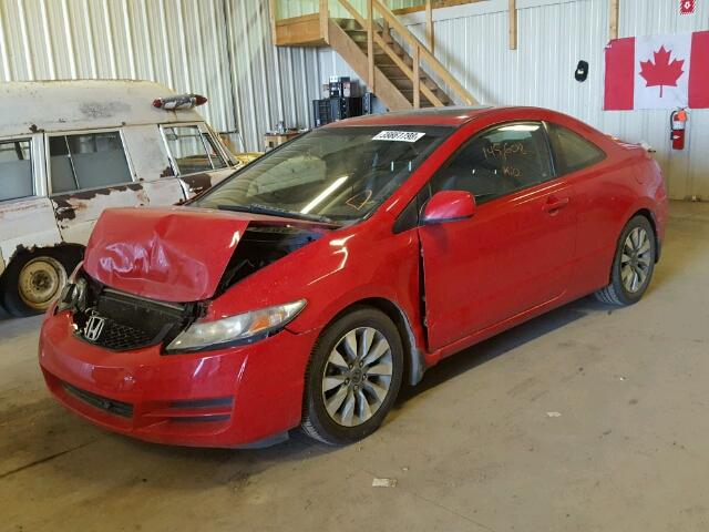 2HGFG110X9H002228 - 2009 HONDA CIVIC EXL RED photo 2