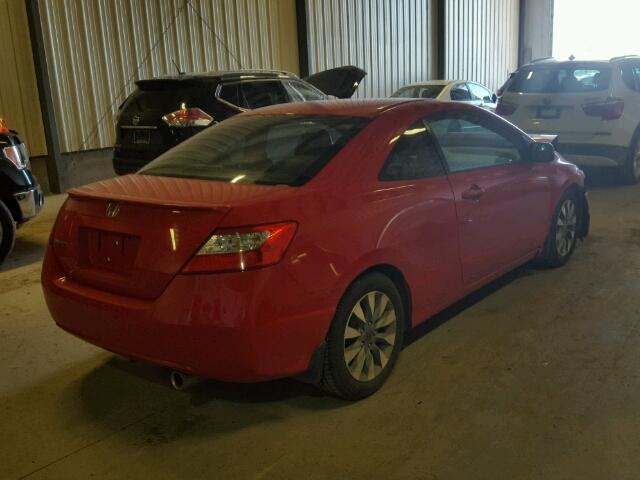 2HGFG110X9H002228 - 2009 HONDA CIVIC EXL RED photo 4