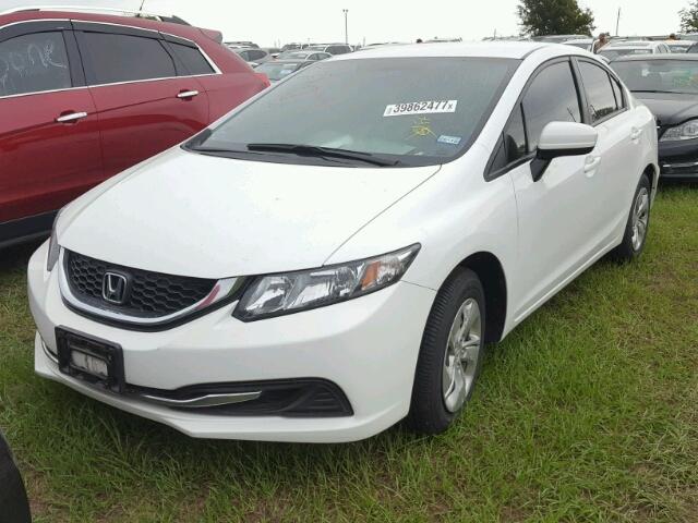 19XFB2F56EE063640 - 2014 HONDA CIVIC LX WHITE photo 2