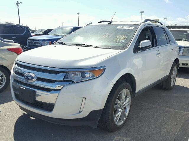 2FMDK3KC9DBB44358 - 2013 FORD EDGE WHITE photo 2