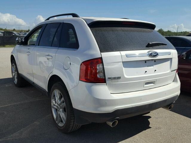 2FMDK3KC9DBB44358 - 2013 FORD EDGE WHITE photo 3