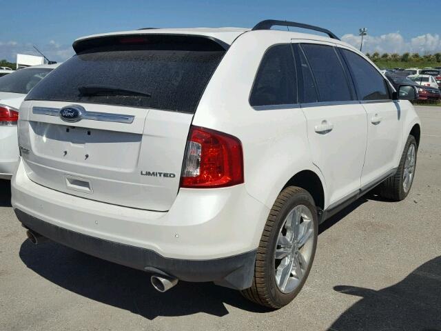 2FMDK3KC9DBB44358 - 2013 FORD EDGE WHITE photo 4